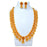 Temple Moti Guccha Necklace Set On Mannequin